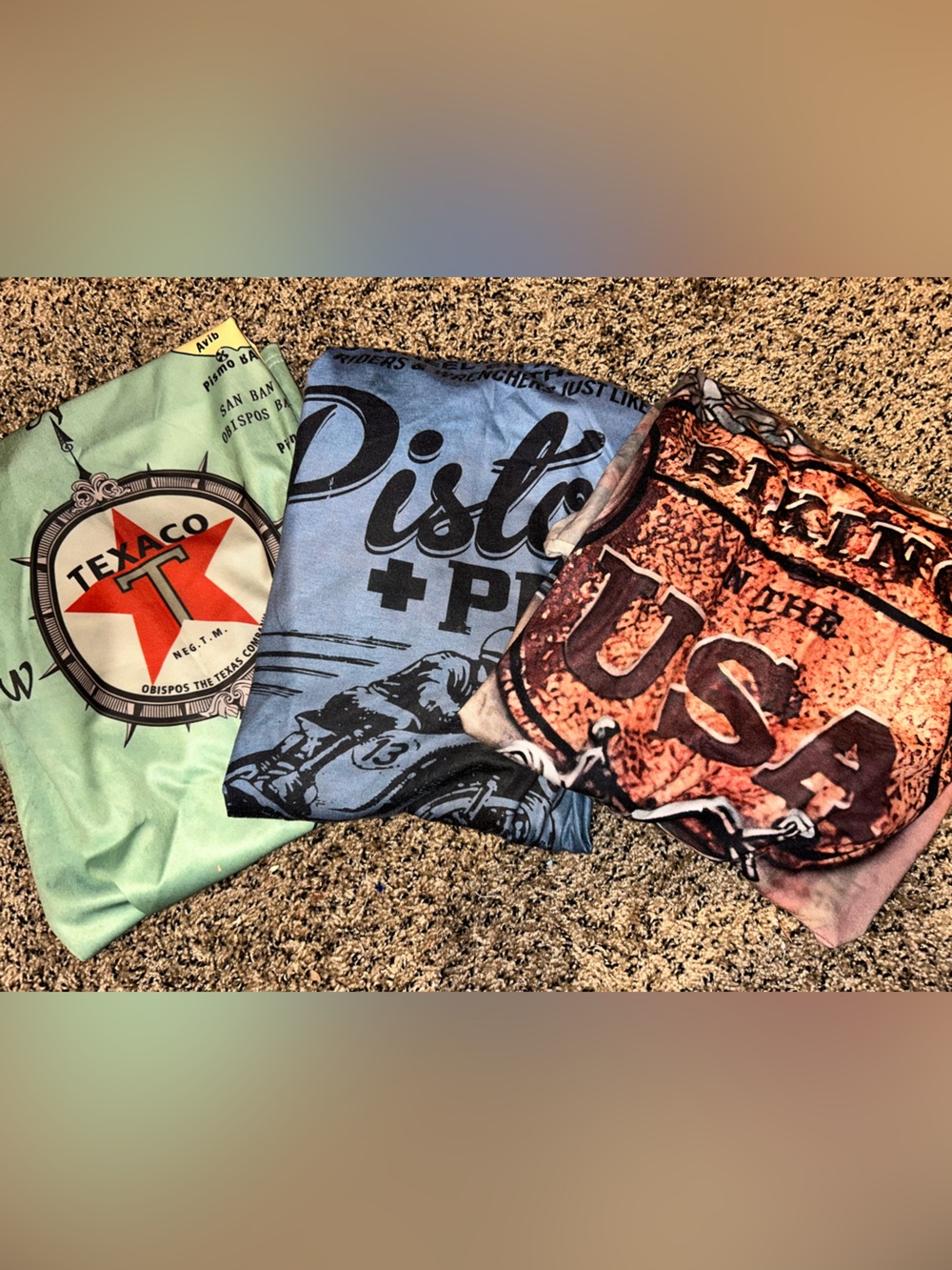 3 Vintage-style Texaco motorcycle graphic tee XXXL
